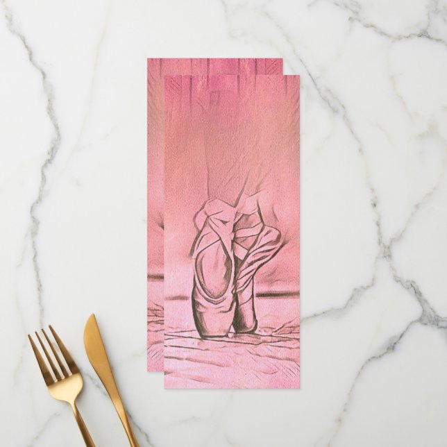 Menu Chaussures de ballet rose Ballerina (Devant/Arrière en situation)