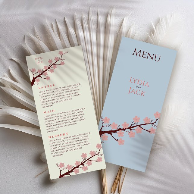 Menu Cherry Blossom Mariage à thème (Créateur téléchargé)