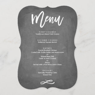 Menu Chic Typographie Chalkboard