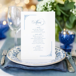 Menu Chinoiserie Arbre Motif et bordure géométrique ID1