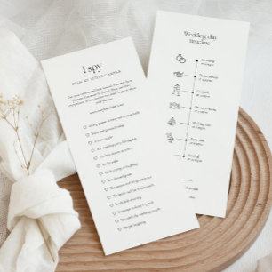 Menu Chronologie mariage avec des icônes et j'espionne 