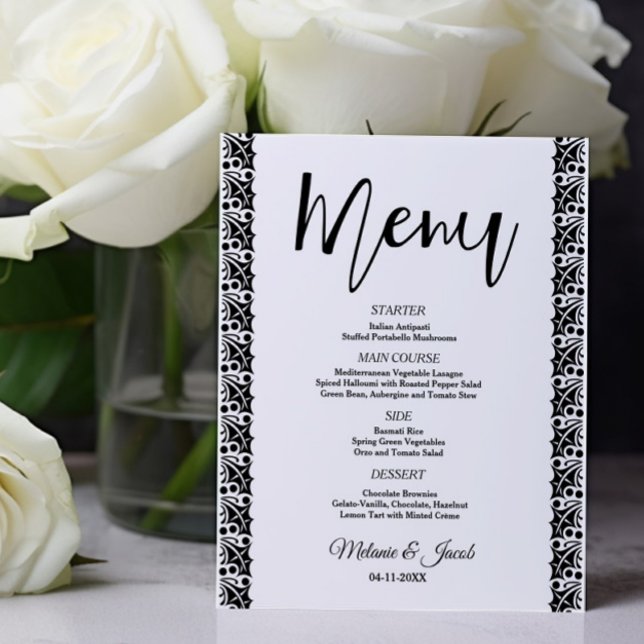 Menu classique minimaliste économique (Créateur téléchargé)