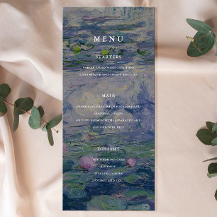 Menu Claude Monet Nymphéas Mariage