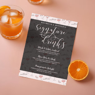 Menu Cocktail Boisson & Lunettes Signature Cocktail Boi