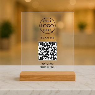 Menu Code QR   Logo moderne sans contact