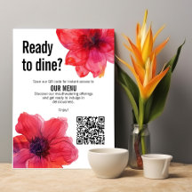Code QR Mariage Red Anemone Dreamscape