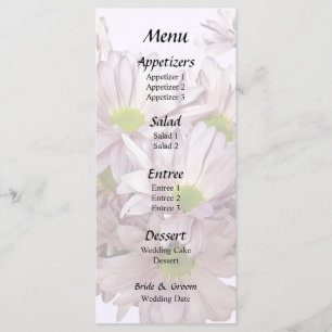 Menu Cœur de Mums Marguerite Rose