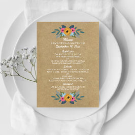 Menu Collection de Mariages de couronnes florales Kraft