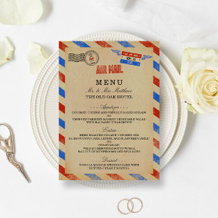 Menu Collection de Mariages Vintages Airmail