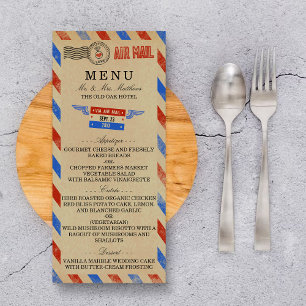 Menu Collection de Mariages Vintages Airmail