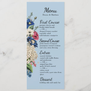 Menu Collection éternelle en bleu Omphalodes