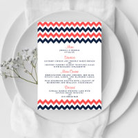 Collection Mariage moderne Chevron Marine & Coral