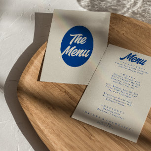 Menu Coloré Retro Lumineux Funky moderne Dîner Mariage