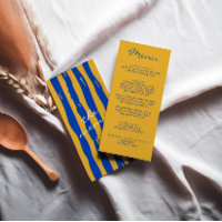 Colorful Main écrit italien Pinstripes Mariage