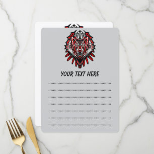 Menu Conception de totem tribal Haida Loup