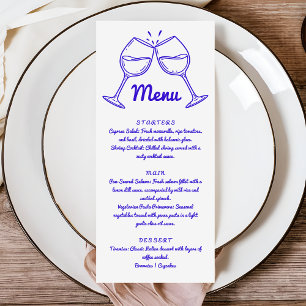 Menu Conçu à la main Quirky moderne Mariage dîner