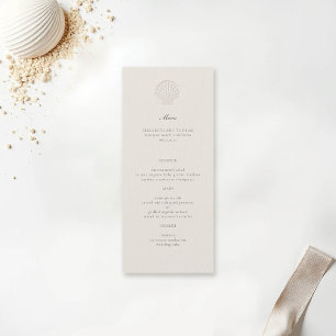 Menu Coquille marine côtière classique Mariage officiel