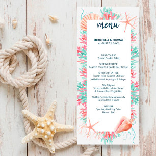 Menu Corail tropical   Sous Le Mariage De La Mer
