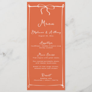 Menu Coucher de soleil italien Whimsical avec Mariage b