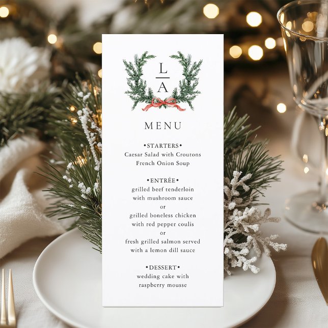 Menu Couronne de mariage à feuillage persistant (Créateur téléchargé)