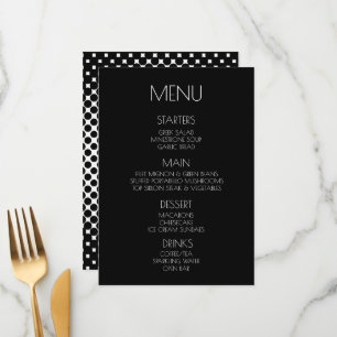Menu Créer votre propre - demi-ton noir
