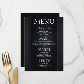 Menu Créez Votre Propre - Événement Minimaliste Noir Gr