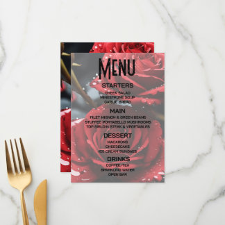 Menu Créez votre propre gros plan de roses rouges