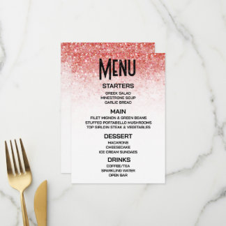 Menu Créez votre propre Parties scintillant rouge en ch