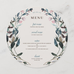 Menu Crest jardin Eggshell Cercle Mariage