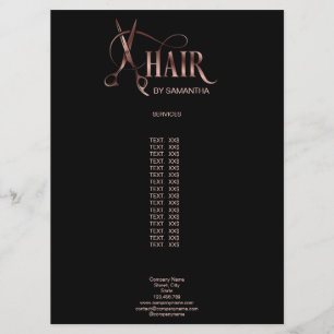 Menu Cupcake Bakery Pastry Chef Glitter Drips Rose Gold