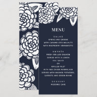 Dahlia. Mariage moderne floral de la marine. Bleu