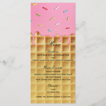 Menu d'anniversaire cornet gaufrette glace à la fr
