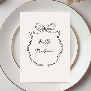 Menu de bordure de ruban Whimsical avec nom