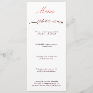 Menu de branche de fleurs de cerisier (blanc)