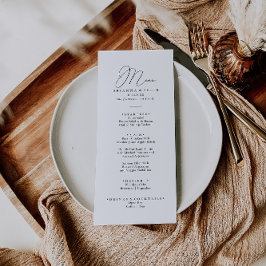 Menu De Dîner Classique Et Minimaliste
