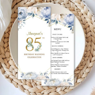 Menu de fête d'anniversaire 85 ans