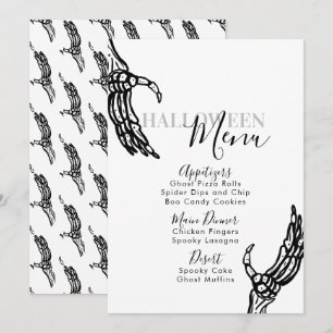 Menu de fête d'anniversaire d'Halloween avec des m