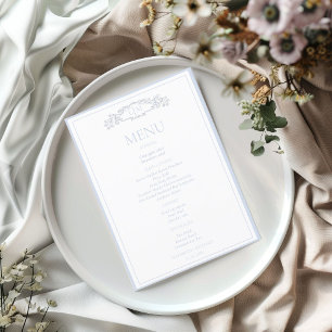 Menu De Fête des mariées Élégant Et Chic