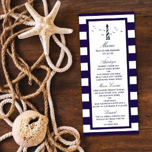 Menu de la collection de Mariages du phare nautiqu