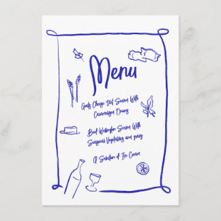 Menu de la partie Scribble à la main de style ital