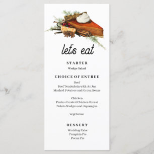 Menu de la récolte d'automne