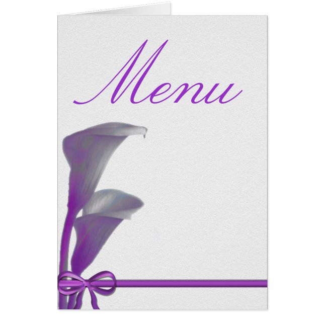 Menu de mariage (Devant)