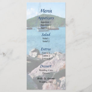 Menu de mariage à St. Thomas sur la côte rocheuse