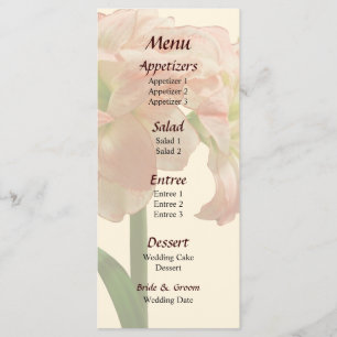 Menu de mariage Amaryllis Aphrodite