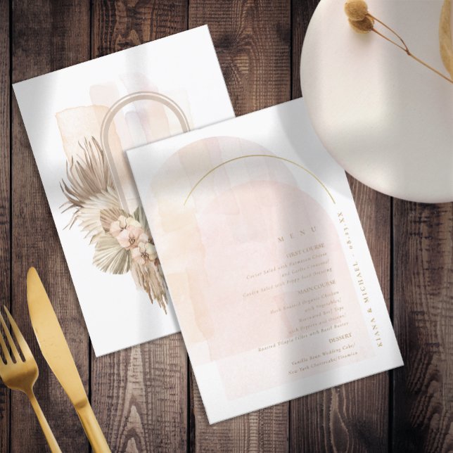 Menu de mariage Boho Oasis ID959 (Créateur téléchargé)