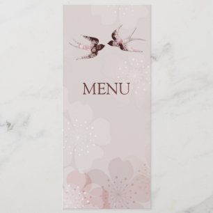 Menu de mariage Cerisier Sakura & Hirondelles de l