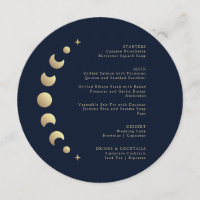 Menu de mariage circulaire Blue Moon