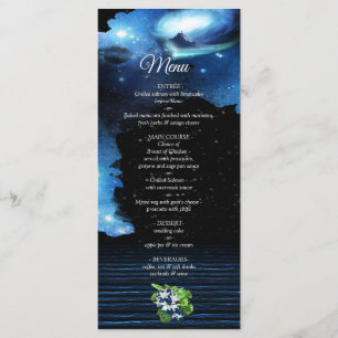 Menu de mariage de galaxie de l'espace extra-atmos