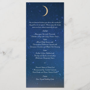 Menu de mariage de nuit étoilée