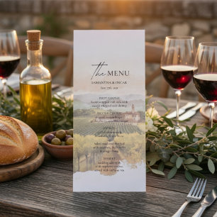 Menu de mariage de vignoble toscan   Campagne ital